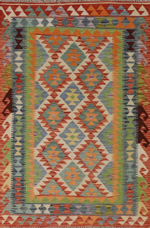 Multicolor Kilim Oriental Accent Rug 4x6