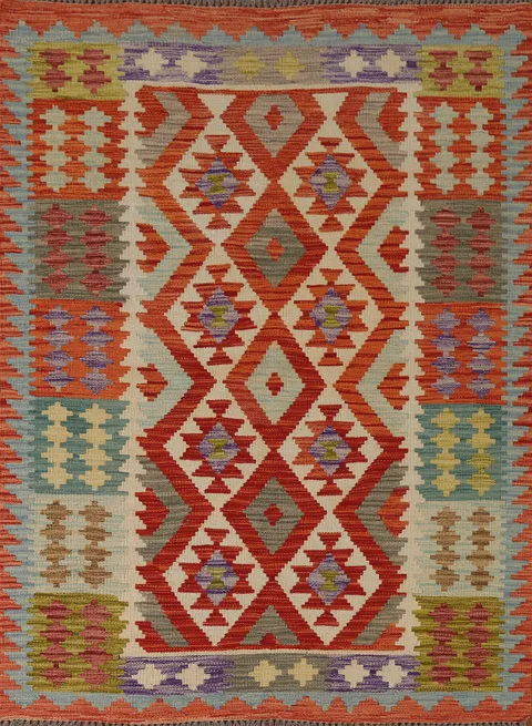 South Western Kilim Oriental Accent Rug 4x6