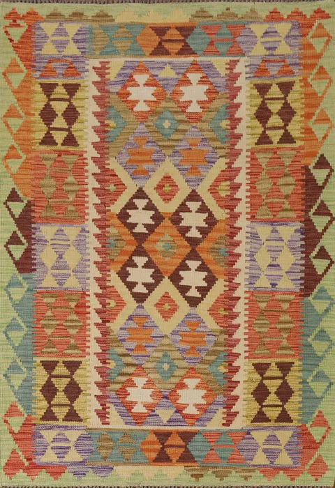 Multicolor Kilim Oriental Accent Rug 4x6
