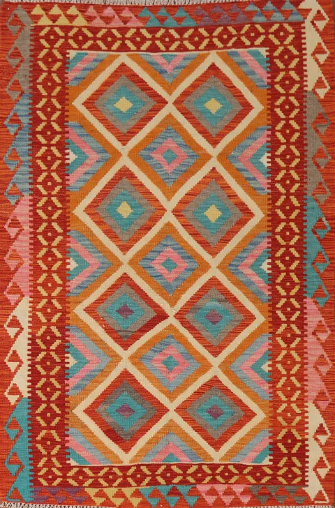 Reversible Wool Kilim Oriental Rug 4x6