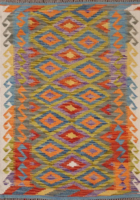 South Western Kilim Oriental Accent Rug 3x5
