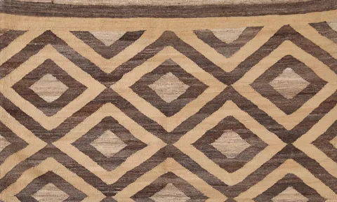 Geometric Wool Kilim Oriental Accent Rug 3x5