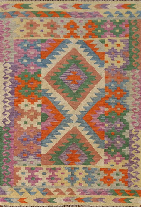 South Western Kilim Oriental Wool Rug 3x5