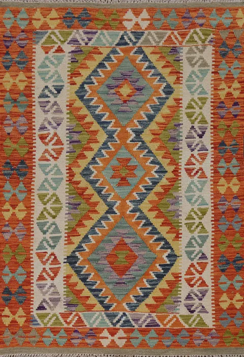 South Western Kilim Oriental Accent Rug 3x5