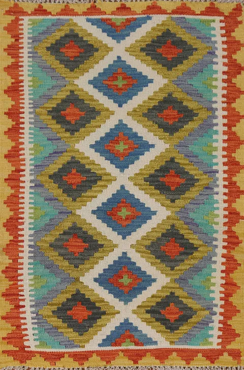South Western Kilim Oriental Accent Rug 3x4