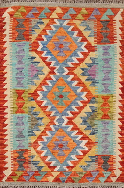 South Western Kilim Oriental Accent Rug 3x4