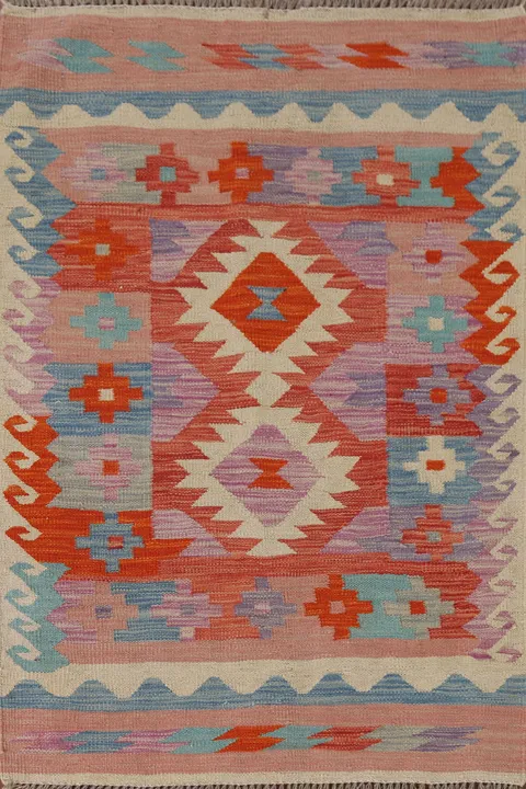 South Western Kilim Oriental Accent Rug 3x4