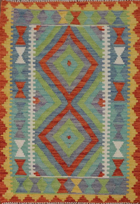 South Western Kilim Oriental Accent Rug 3x4