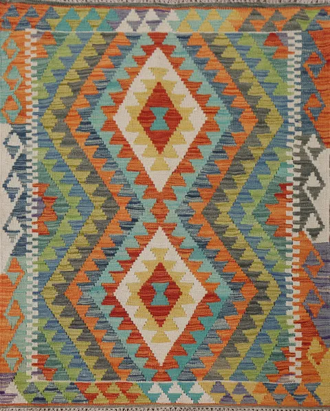 South Western Kilim Oriental Accent Rug 3x4