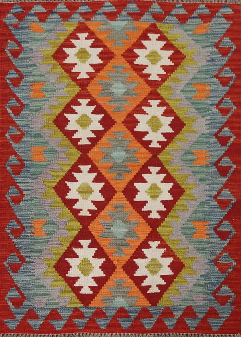 South Western Kilim Oriental Accent Rug 3x4