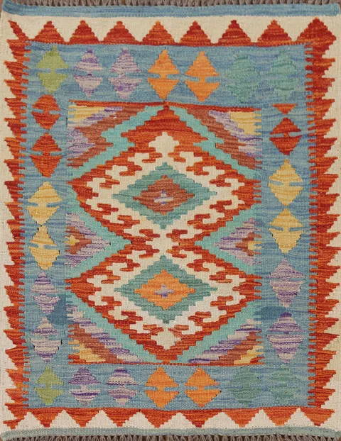 South Western Kilim Oriental Accent Rug 3x4
