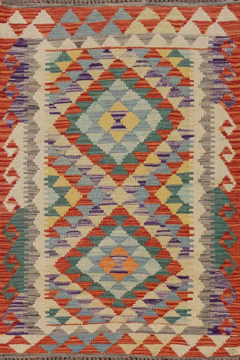 South Western Kilim Oriental Accent Rug 3x4