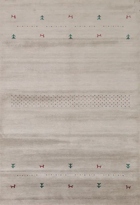Handmade Gabbeh Oriental Area Rug 5x8