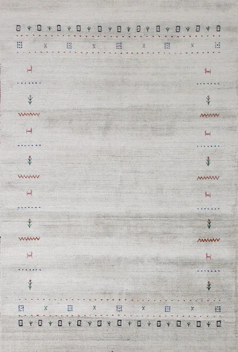 Tribal Wool Gabbeh Indian Rug 5x8
