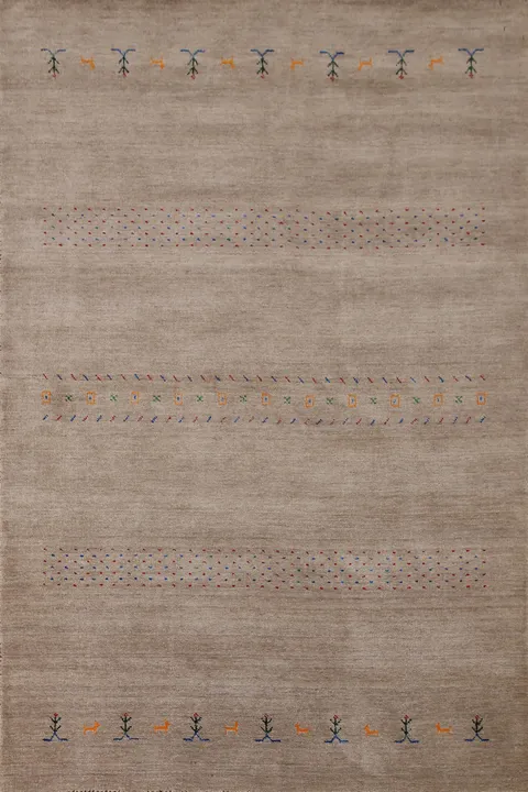 Handmade Gabbeh Oriental Area Rug 5x8