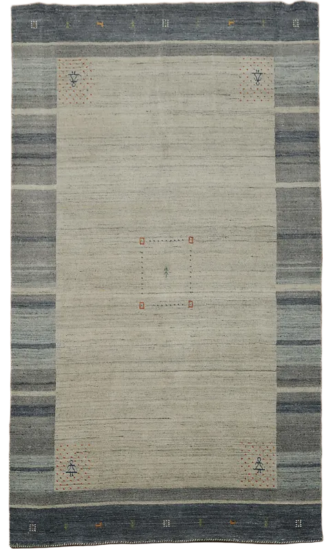 Muted gray stripes and artistic design for timeless decor 7x10 ft