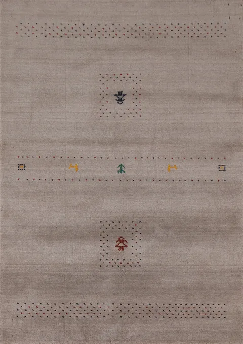 Cotton & Wool Gabbeh Indian Rug 5x6