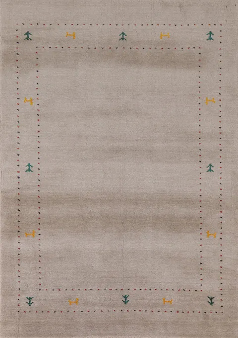 Handmade Wool Gabbeh Indian Rug 5x6