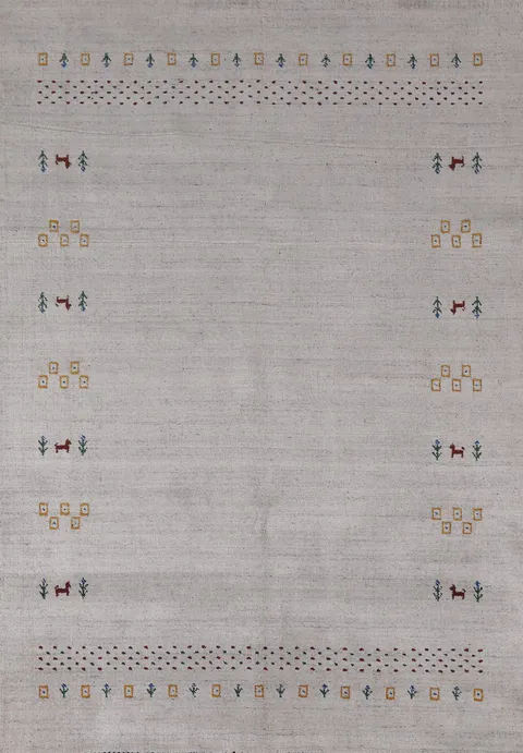 Tribal Wool Gabbeh Oriental Area Rug 5x8