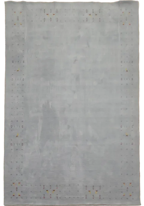Silver Gray Gabbeh Living Room Area Rug 9x12