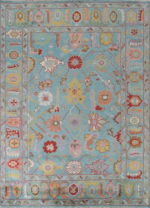 All-Over Floral Oushak Living Room Area Rug 8x10