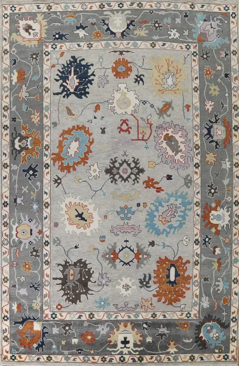 All-Over Floral Oushak Oriental Large Rug 10x14