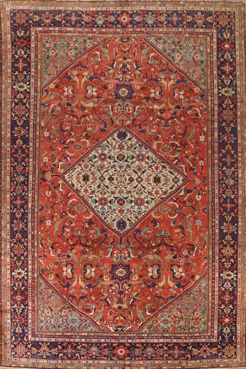 Vegetable Dye Antique Sultanabad Large Persian Rug 10x14