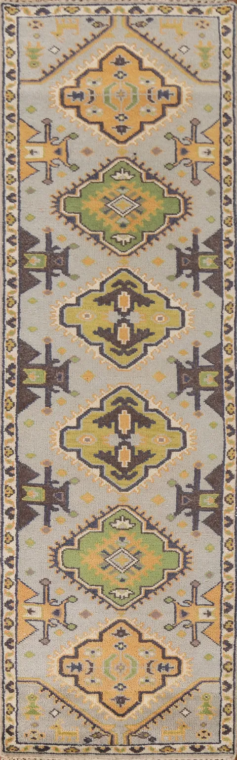 Tribal Heriz Serapi Indian Runner Rug 3x10