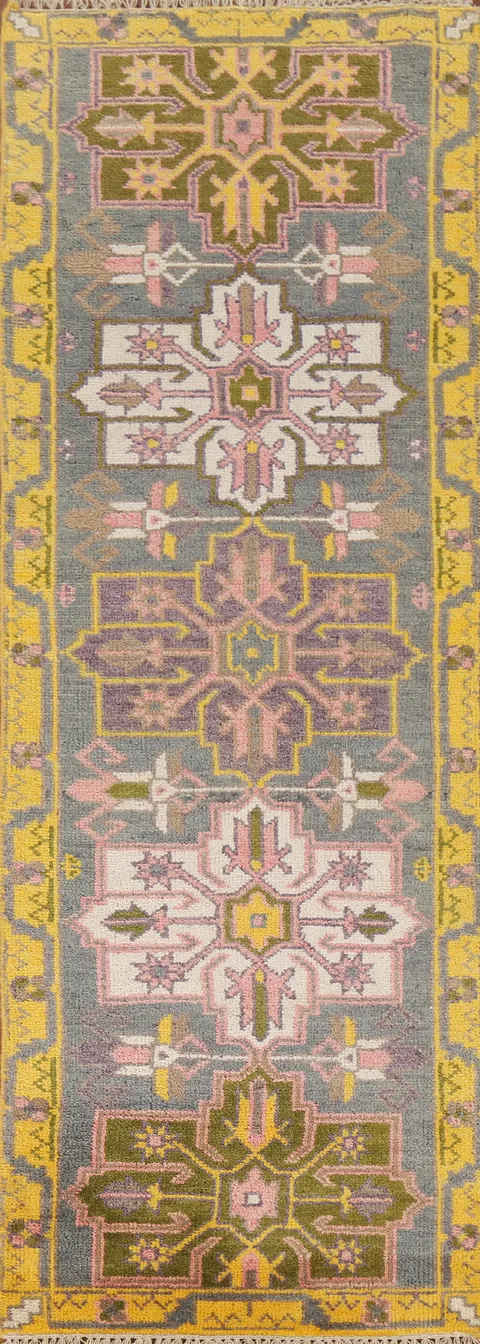 Gray Heriz Serapi Indian Runner Rug 3x8