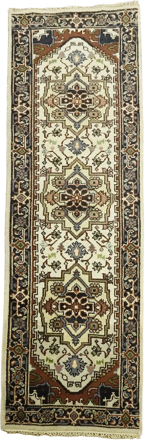 Geometric Heriz Serapi Oriental Runner Rug 3x8