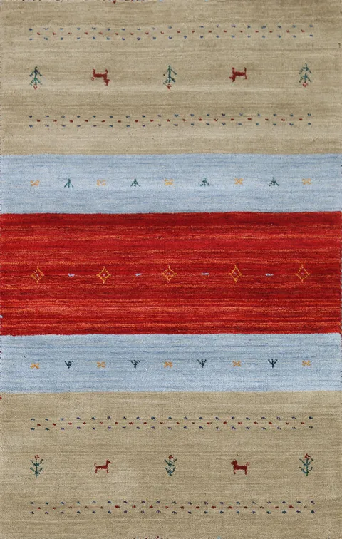 Striped Gabbeh Oriental Rug 3x5