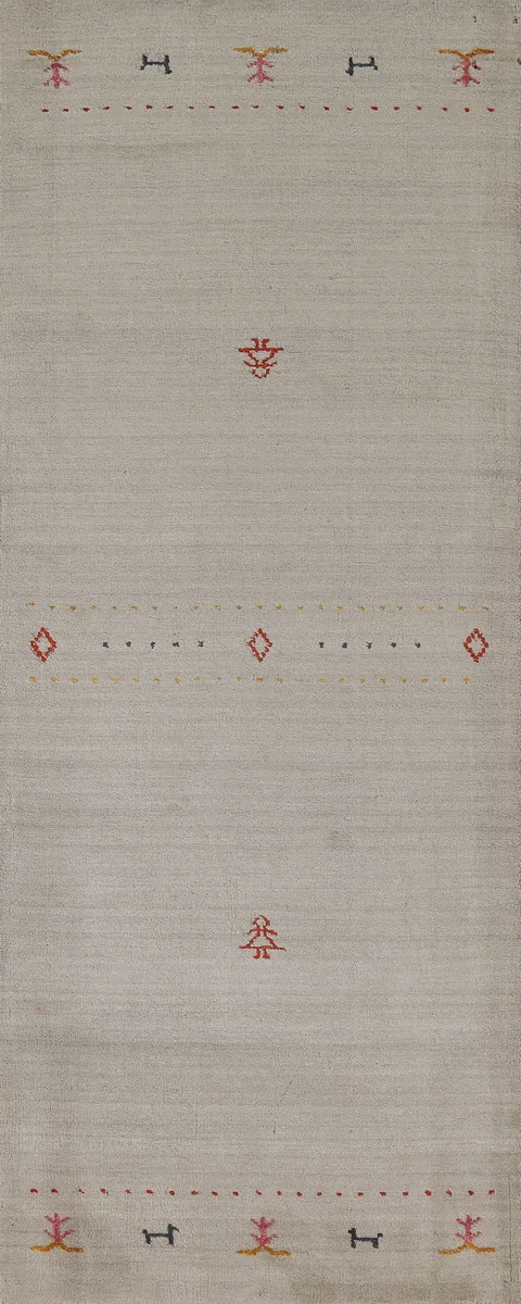 Handmade Gabbeh Wool Runner Rug 3x8