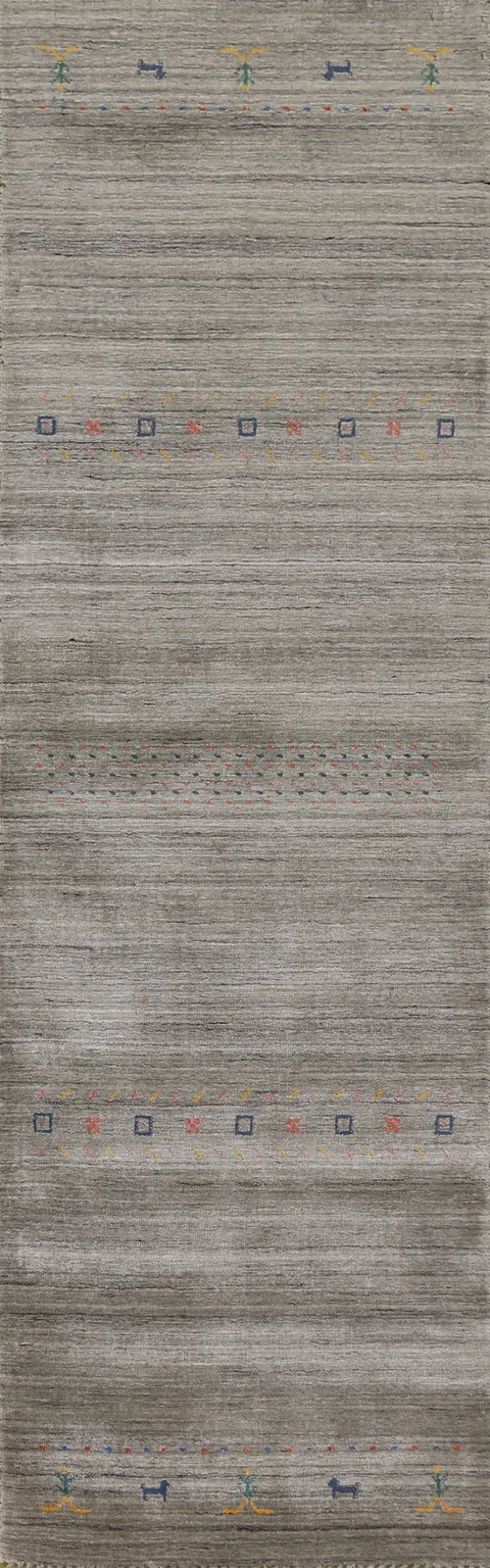 Handmade Gabbeh Wool Runner Rug 3x10
