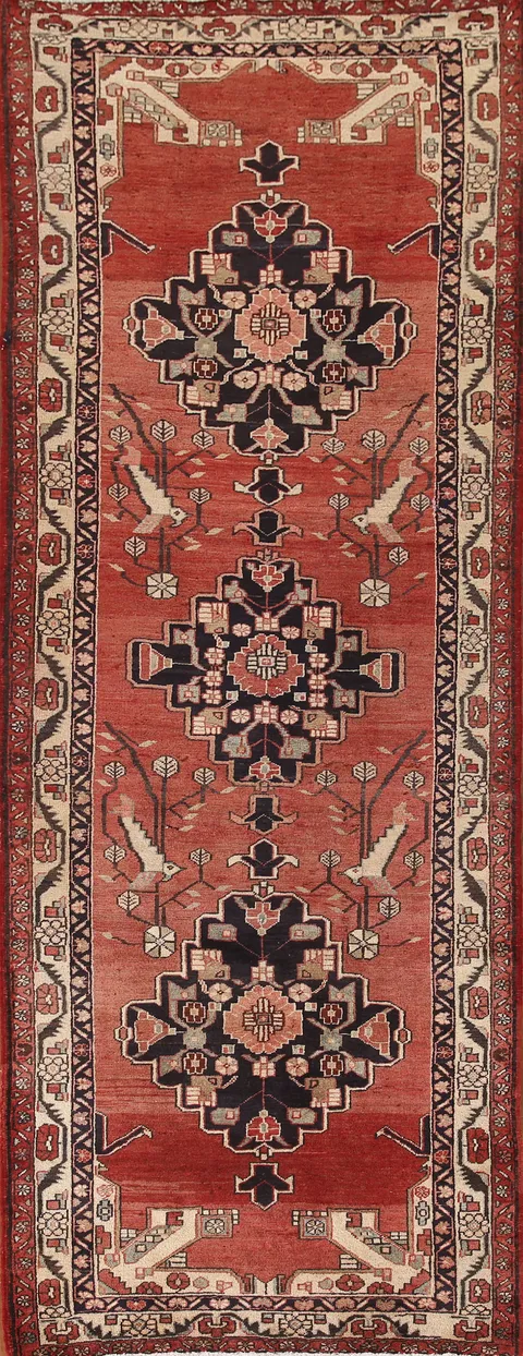 Vintage Ardebil Persian Runner Rug 4x11