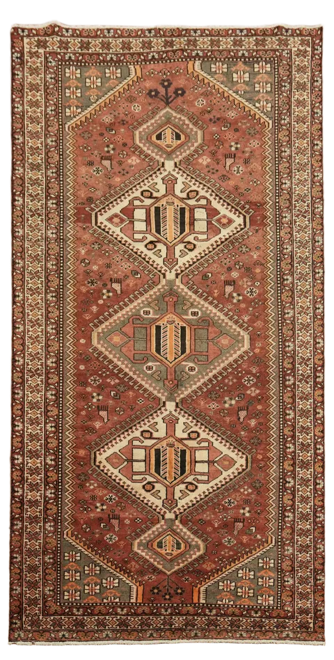 Tribal Geometric Bakhtiari Persian Area Rug 5x10