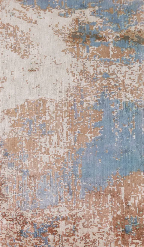Handmade Abstract Indian Rug 4x6