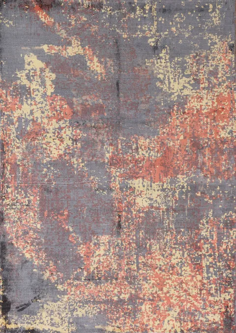 All-Over Modern Abstract Oriental Rug 4x6