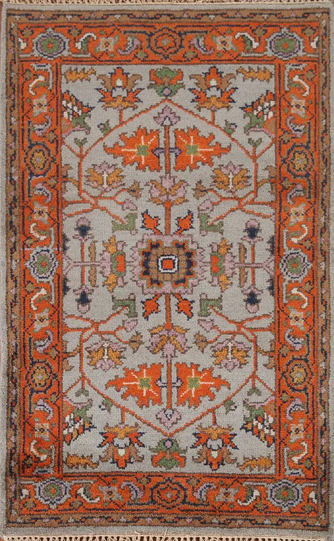 Handmade Heriz Serapi Indian Wool Rug 3x5