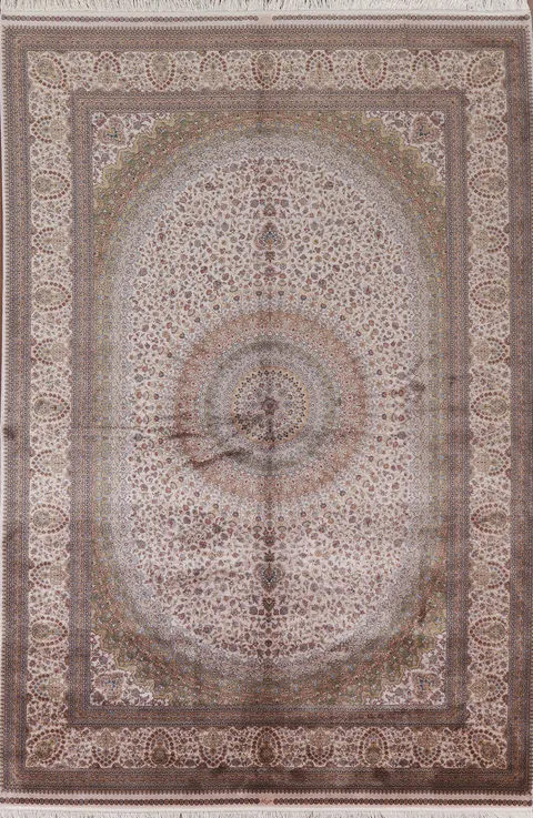 Traditional Qum Turkish Area Rug 7x10