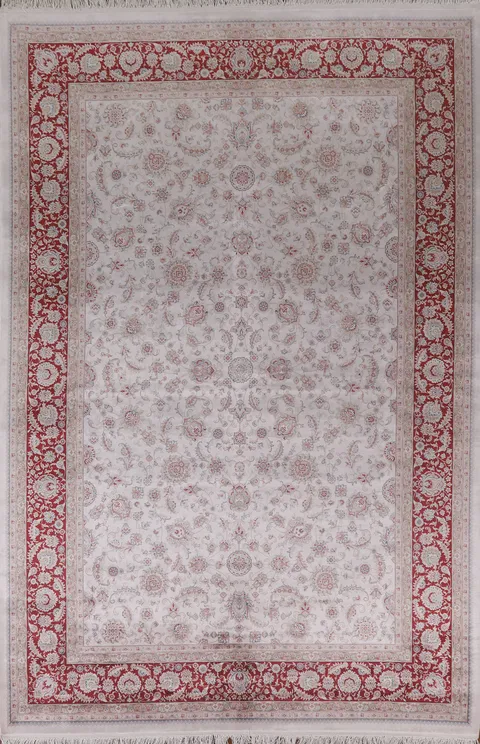 All-Over Floral Tabriz Living Room Area Rug 6x10