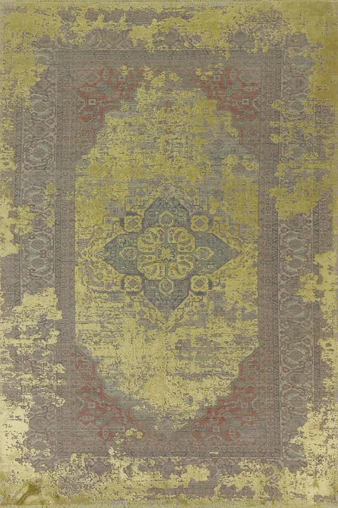Traditional Turkish Heriz Carved Area Rug 6x9