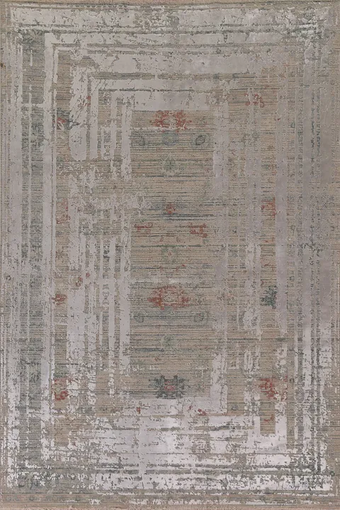 Traditional Carved Tabriz Turkish Area Rug 6x9