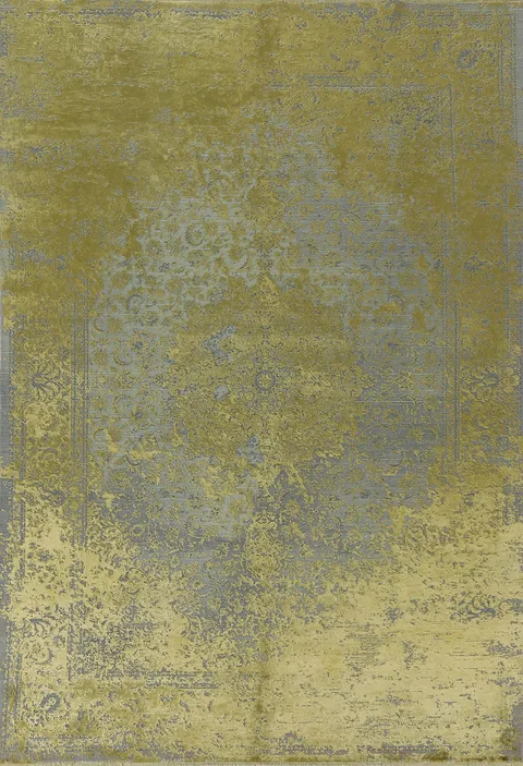 Carved Green Qum Living Room Area Rug 6x9