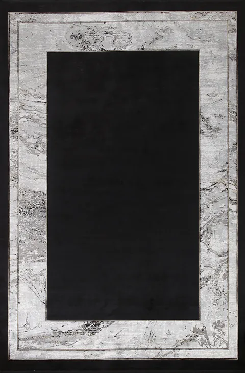 Traditional Black Turkish Area Rug 6x10