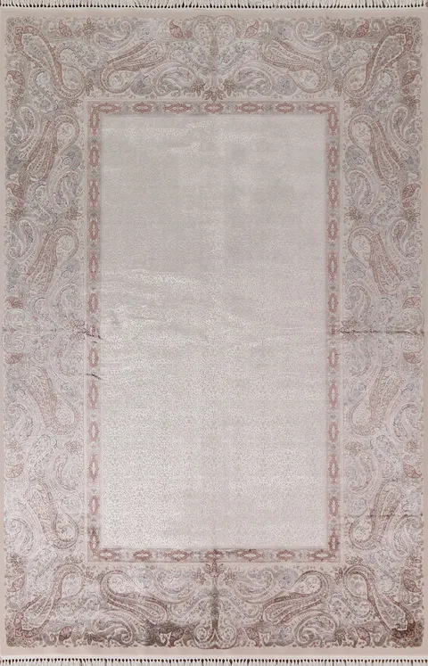 Paisley Carved Tabriz Living Room Area Rug 7x10