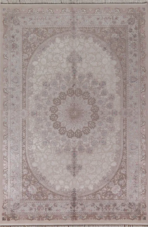 Carved Silk Tabriz Traditional Area Rug 7x10