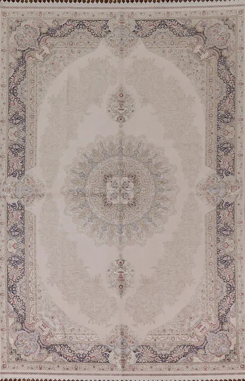 Traditional Qum Turkish Area Rug 6x10