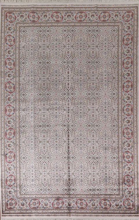 All-Over Floral Qum Traditional Area Rug 7x10