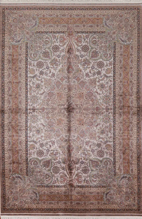Traditional Qum Living Room Area Rug 7x10