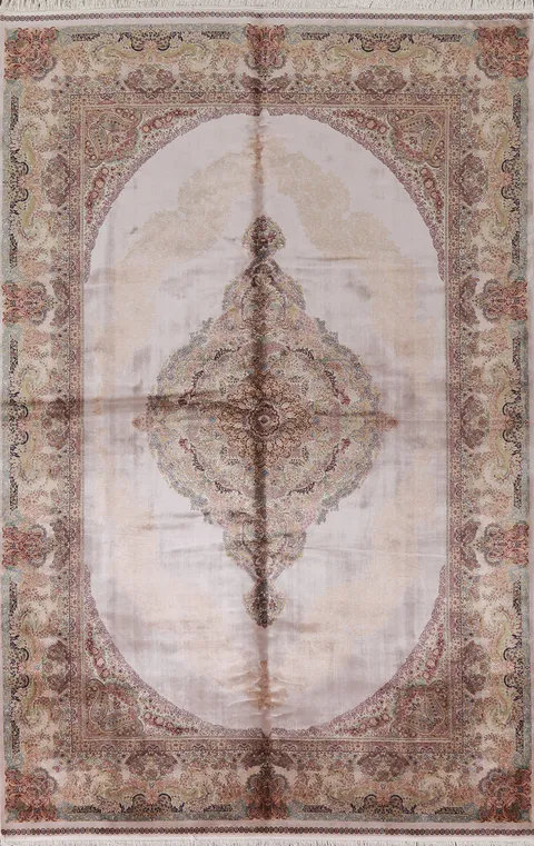 Turkish Qum Traditional Area Rug 7x10